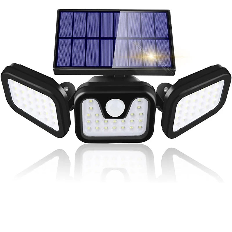 Outdoor Solar Power Wall Lamp, Motion Sensor, indução humana, cabeça ajustável, IP65 impermeável