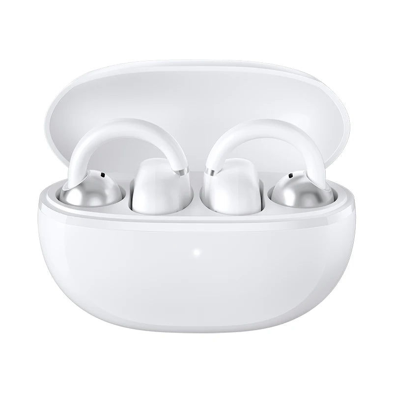 Haylou airfree ear clip fones de ouvido bluetooth 5.4 sem fio redução ruído tws esportes com display led inteligente