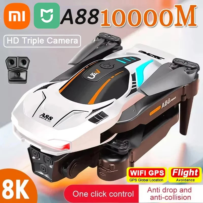 Xiaomi MIJIA A88 Drone 8K Profissional 5G GPS HD Câmera Dupla Fotografia Aérea 360 Evitação de Obstáculos Fluxo Posição Quadricóptero