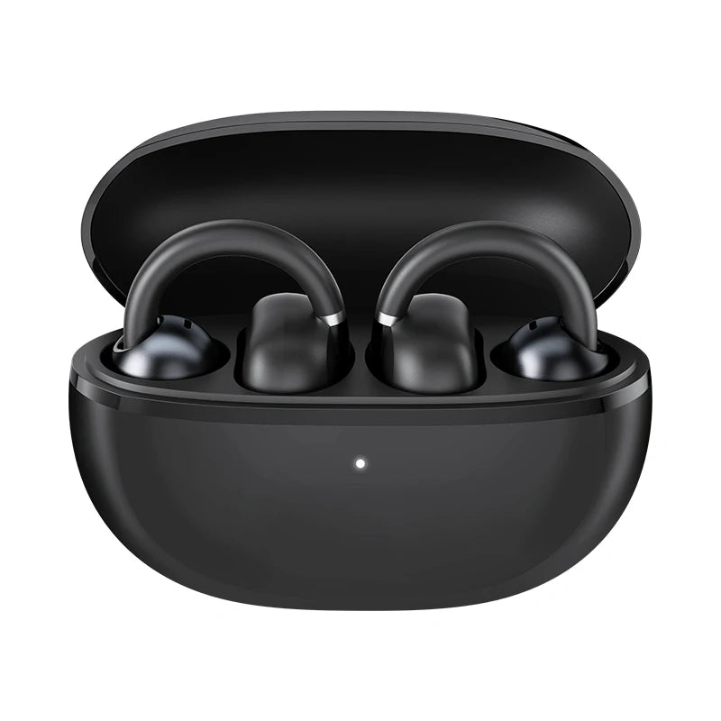 Haylou airfree ear clip fones de ouvido bluetooth 5.4 sem fio redução ruído tws esportes com display led inteligente